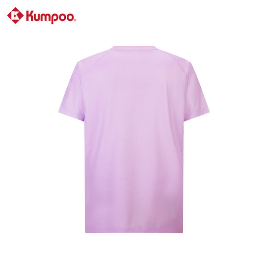 Kumpoo men's quick-dry sports T-shirt for badminton and training, lightweight athletic top with breathable fabric, black color