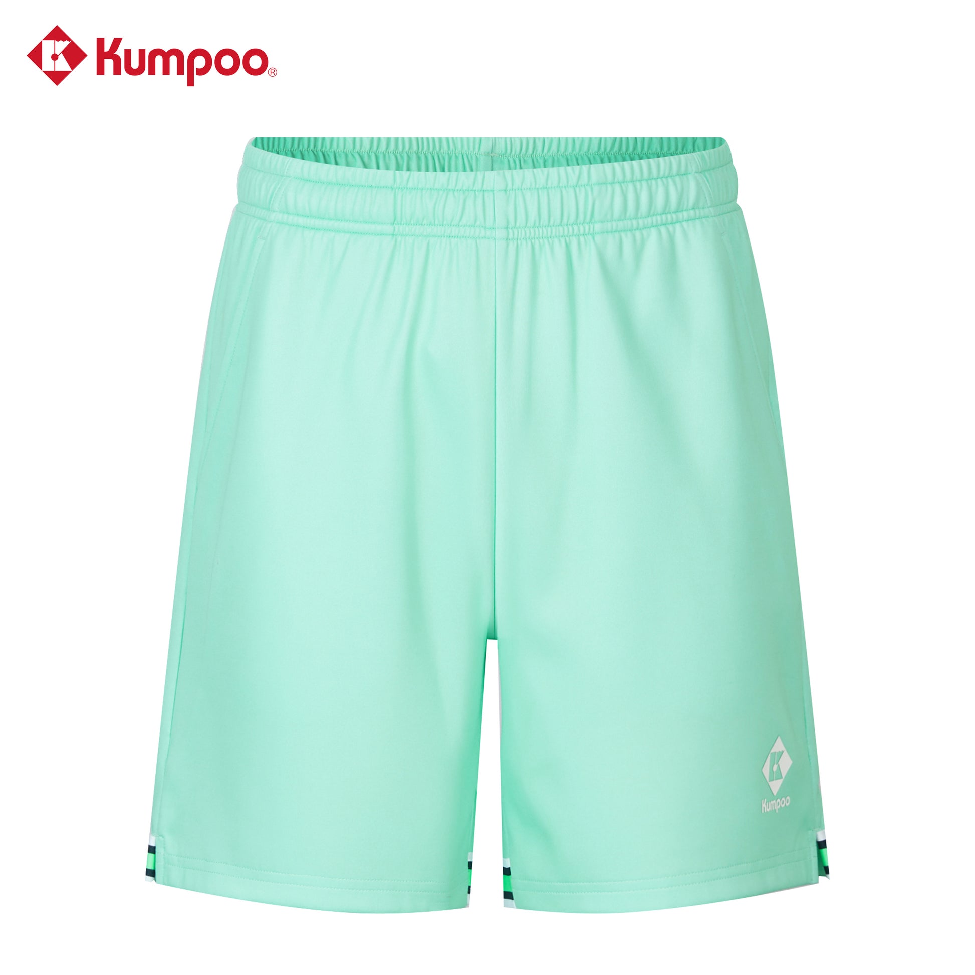 Kumpoo K253U-2002 unisex performance sports shorts for badminton, pickleball, tennis, and casual wear, shown on a model.