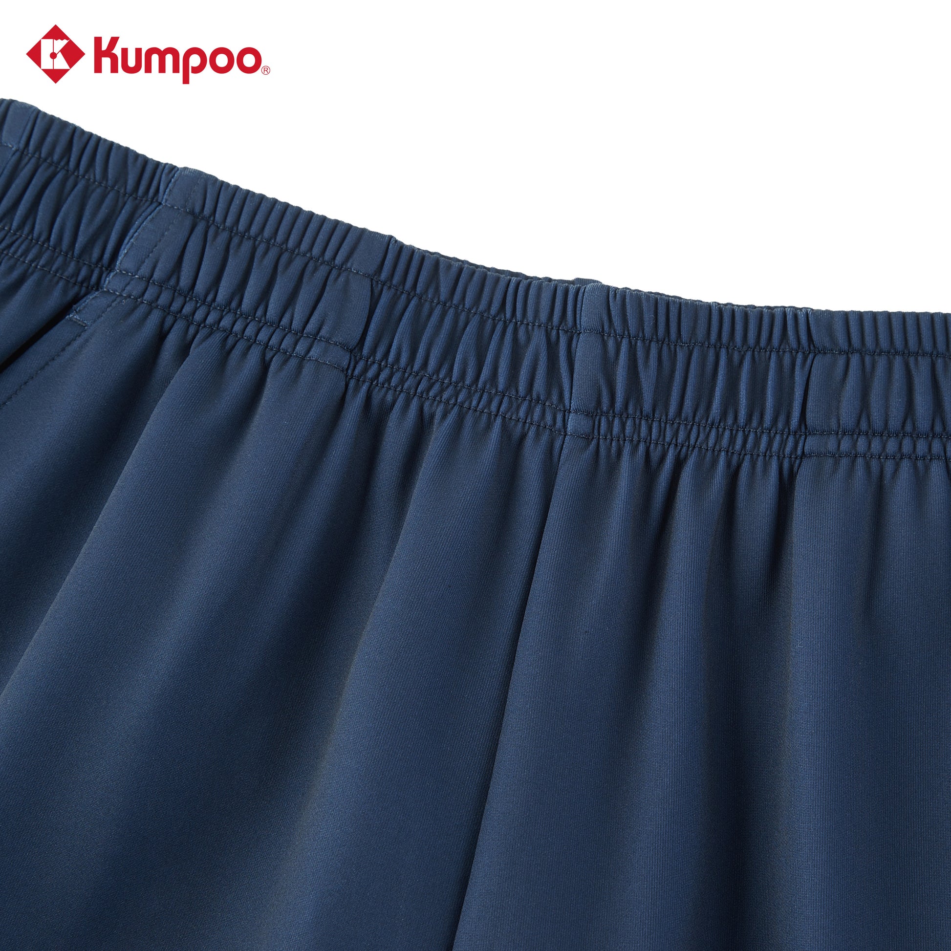 Kumpoo K253U-2002 unisex performance sports shorts for badminton, pickleball, tennis, and casual wear, shown in black fabric.