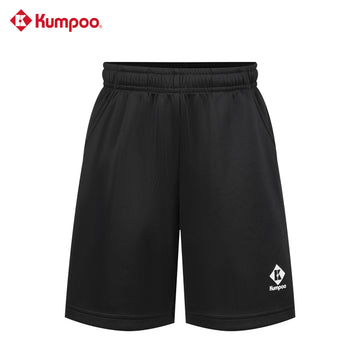 Kumpoo K253U-2117 unisex performance sports shorts for badminton, pickleball, tennis, and casual wear, shown on a model.