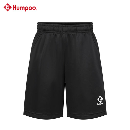 Kumpoo K253U-2117 unisex performance sports shorts for badminton, pickleball, tennis, and casual wear, shown on a model.