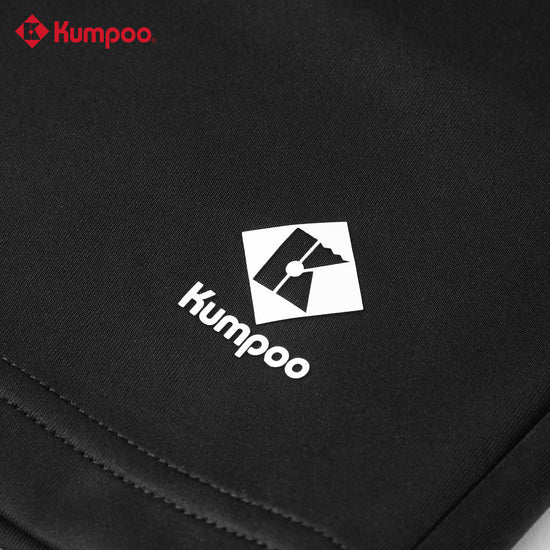 Kumpoo K253U-2117 unisex performance sports shorts for badminton, pickleball, tennis, and casual wear, shown on a model.