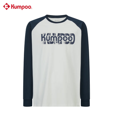 Kumpoo K253U-3998 unisex long sleeve graphic T-shirt, black with colorful abstract design, casual tops and T-shirts.