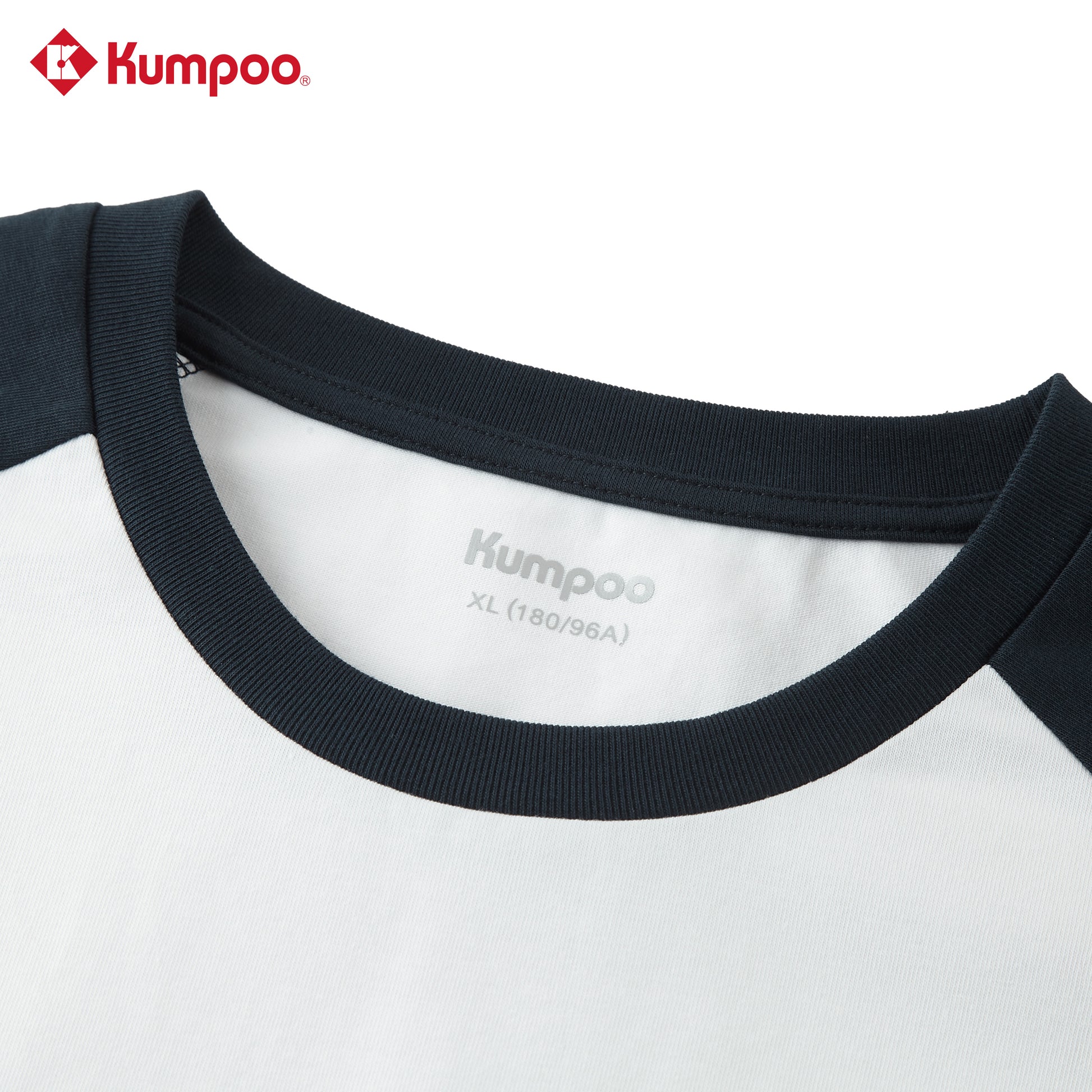 Kumpoo K253U-3998 unisex long sleeve graphic T-shirt in black with colorful abstract design, casual fashion top.