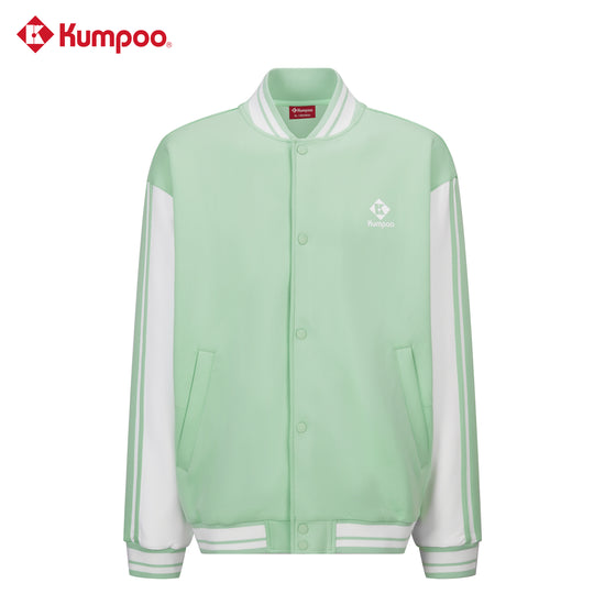 Kumpoo K253U-5003 unisex long sleeve sports jacket, navy blue, lightweight athletic jacket with zipper and stand collar.