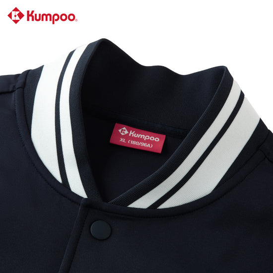 Unisex long sleeve sports jacket by Kumpoo featuring a sleek design and lightweight fabric, suitable for active wear.