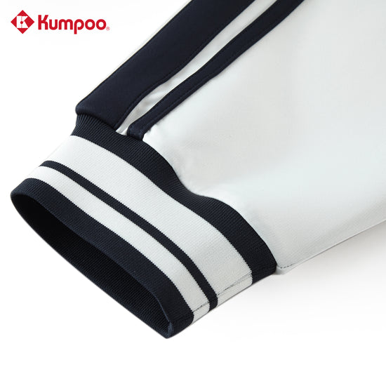 Kumpoo K253U-5003 unisex long sleeve sports jacket, navy blue with zip closure and athletic fit, designed for active wear.