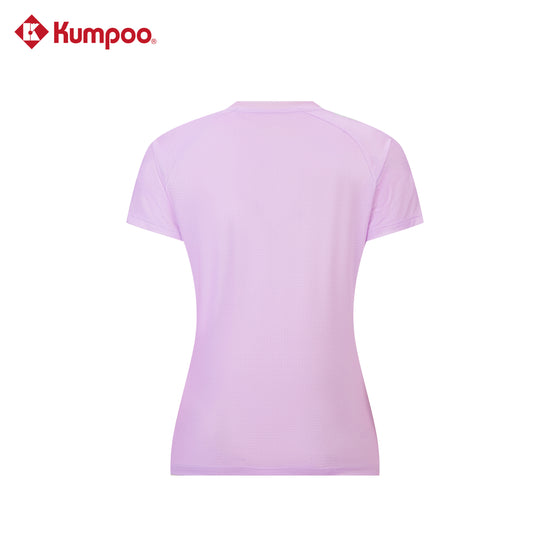 Kumpoo K253W-1117 women's quick-dry sports T-shirt, ideal for badminton and training, shown in a vibrant athletic fit.