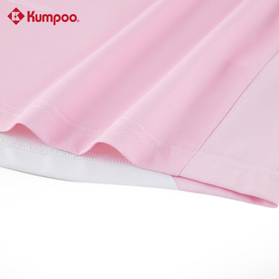 Kumpoo men's quick-dry sports T-shirt designed for badminton and training, shown in black with moisture-wicking fabric.
