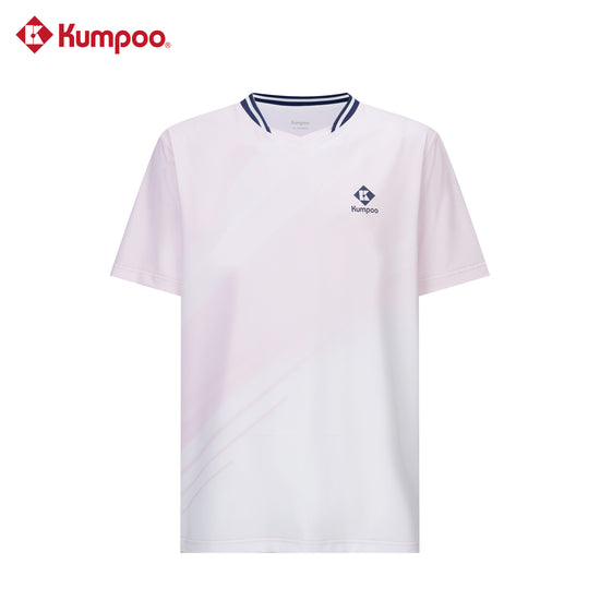 Kumpoo men's quick-dry sports T-shirt for badminton and training, lightweight and breathable athletic top in black.