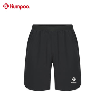 Kumpoo K261M-2661 men's performance sports shorts for badminton, pickleball, tennis, and casual wear, shown in gray fabric.
