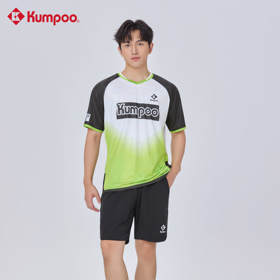 Kumpoo K261M-2661 men's performance sports shorts for badminton, pickleball, tennis, and casual wear, shown in dark color.