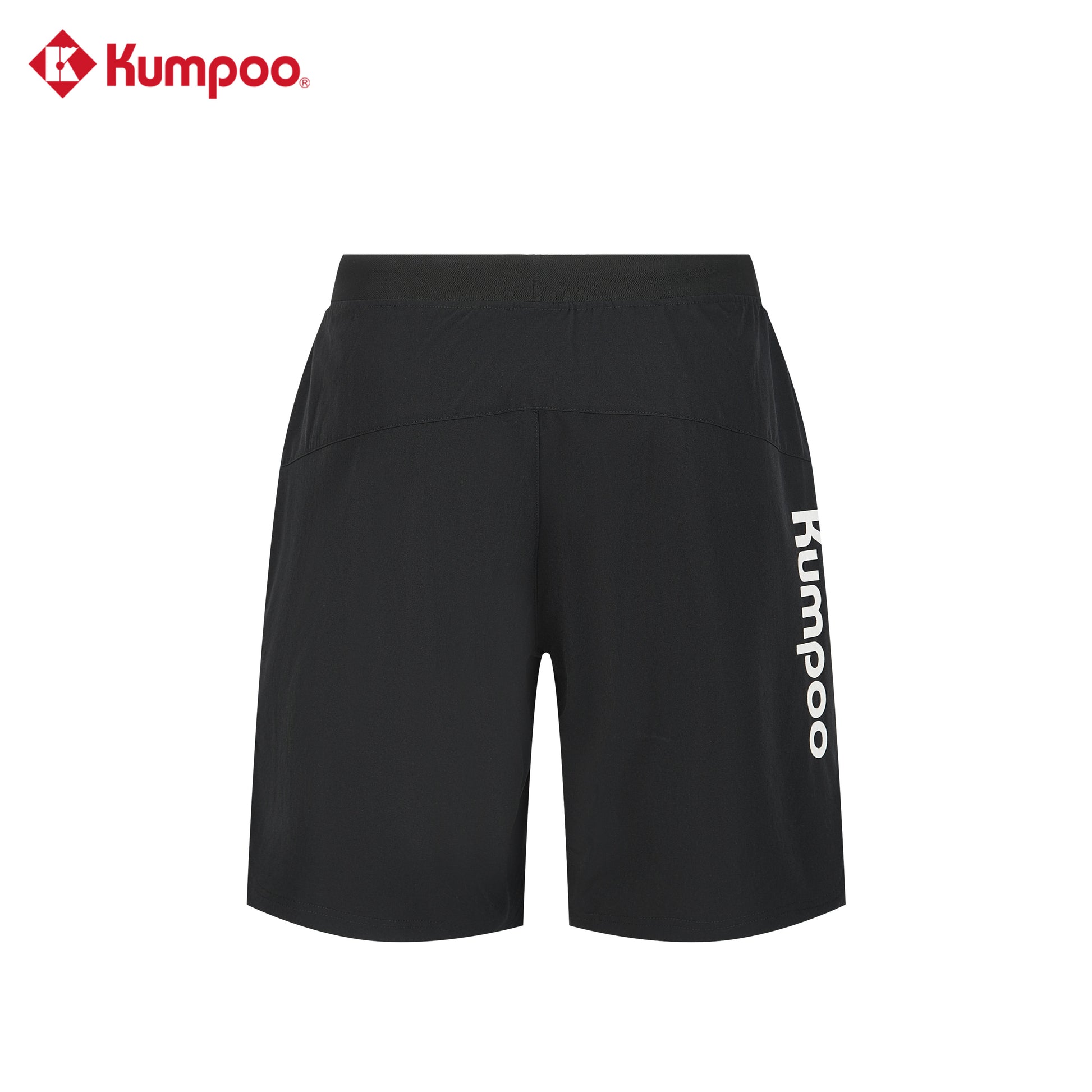 Kumpoo K261M-2661 men's performance sports shorts for badminton, pickleball, tennis, and casual wear, shown on a model.