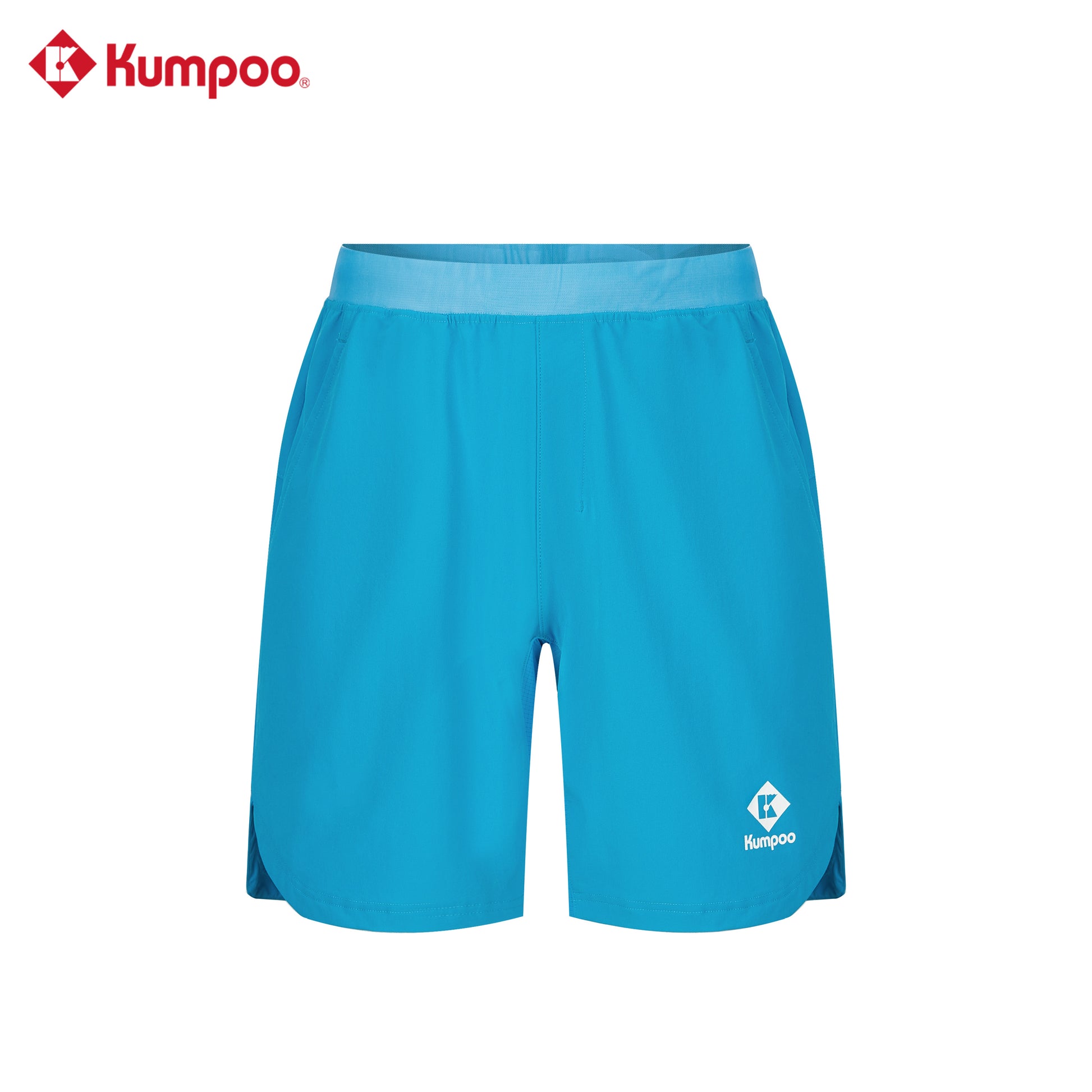 Kumpoo K261M-2661 men's performance sports shorts for badminton, pickleball, tennis, and casual wear, shown in navy color.