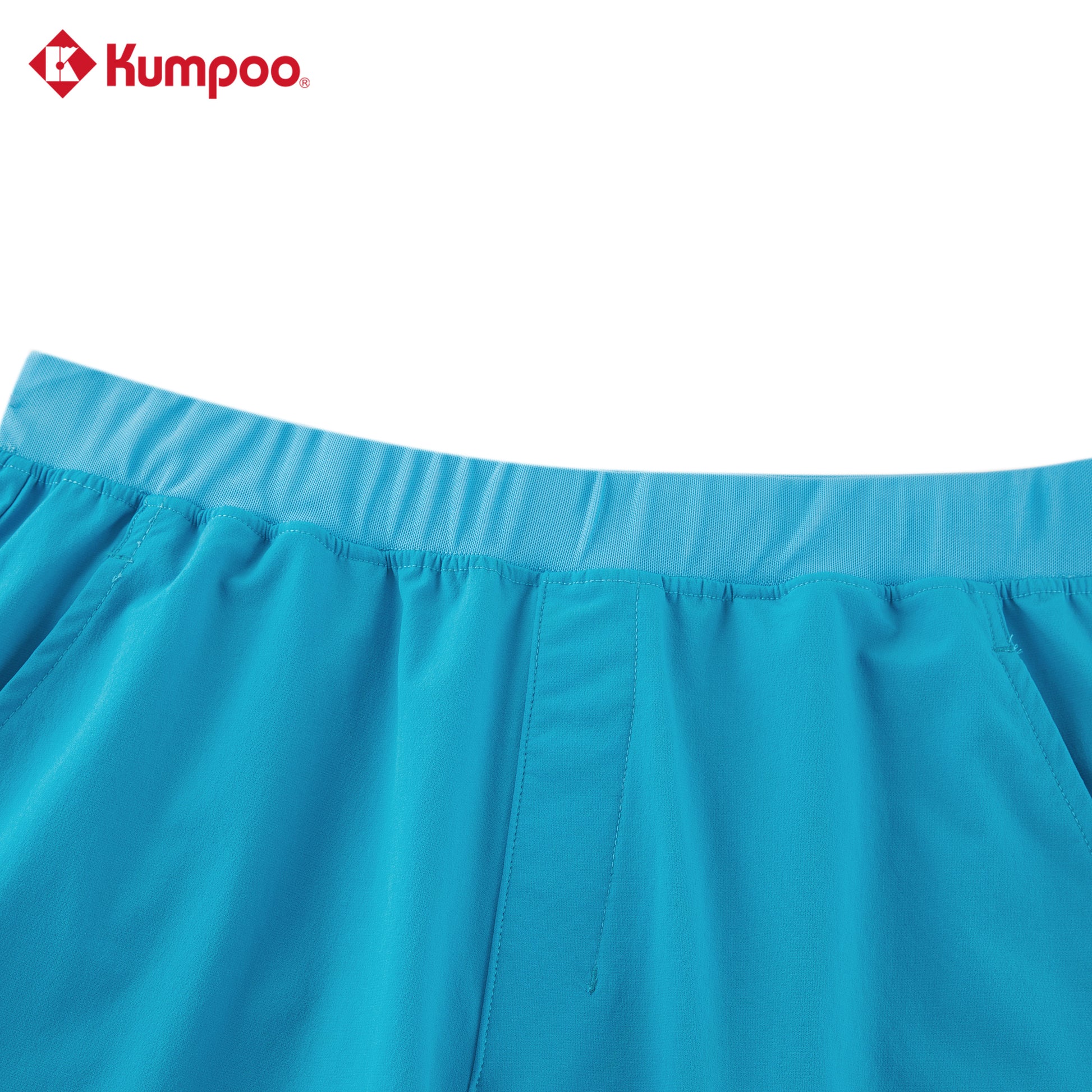 Kumpoo K261M-2661 men's performance sports shorts for badminton, pickleball, tennis, and casual wear, shown in black fabric.