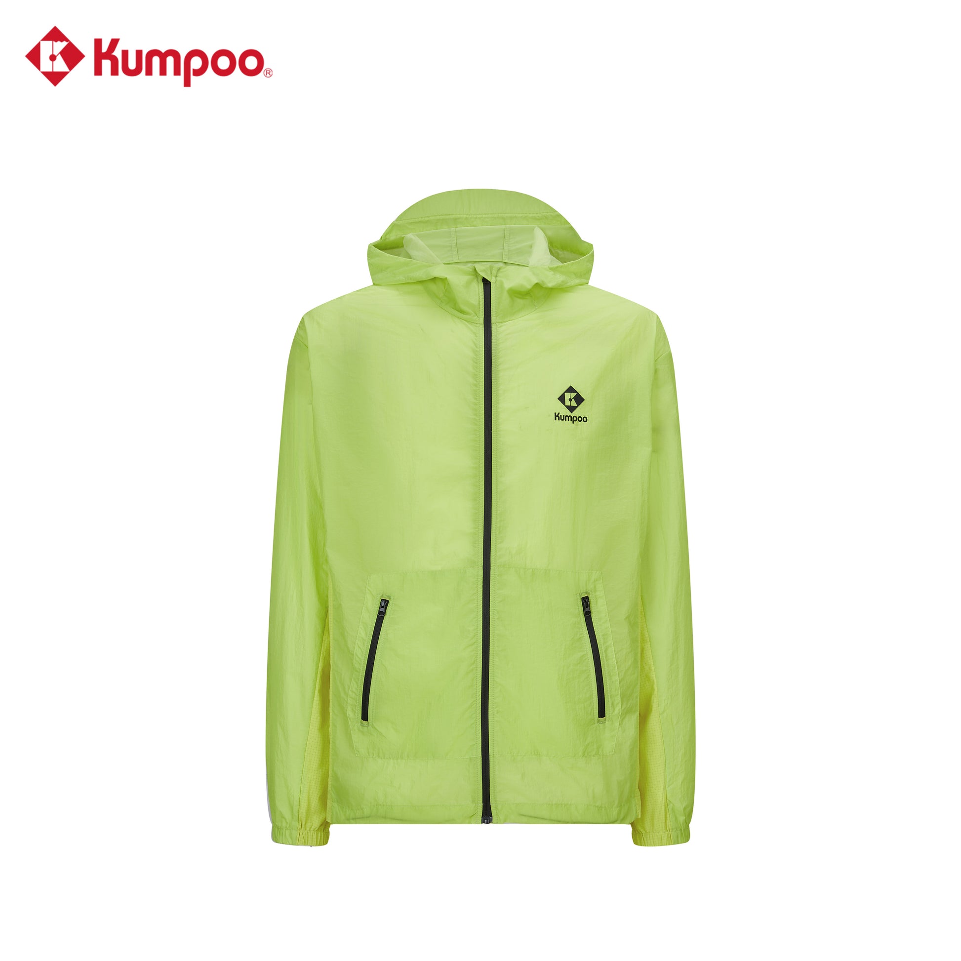 Kumpoo K261M-5655 men's long sleeve sports jacket displayed on a hanger, featuring a sleek design and athletic fit.