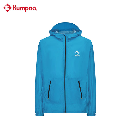 Kumpoo K261M-5655 men's long sleeve sports jacket, black with zip-up front, sporty design and athletic fit.