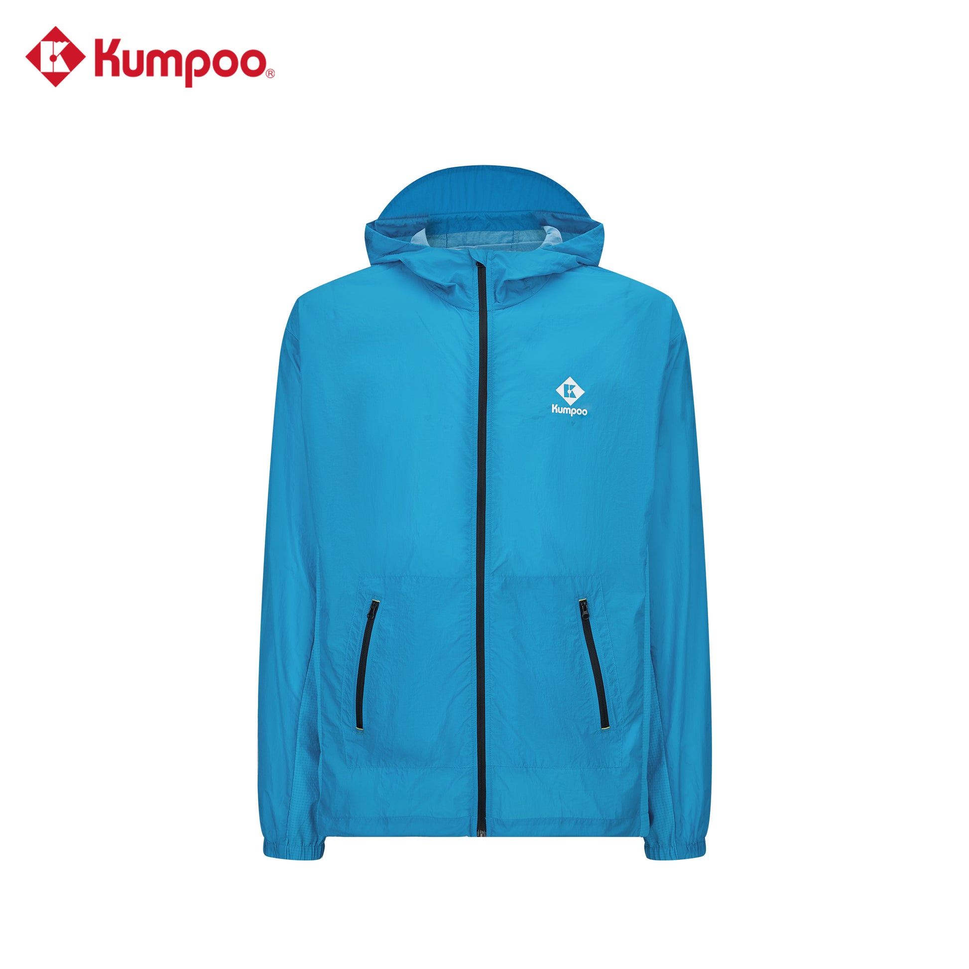 Kumpoo K261M-5655 men's long sleeve sports jacket, black with zip-up front, sporty design and athletic fit.