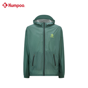 Kumpoo K261M-5655 men's long sleeve sports jacket with zip-up front, black color, and athletic fit, suitable for active wear.