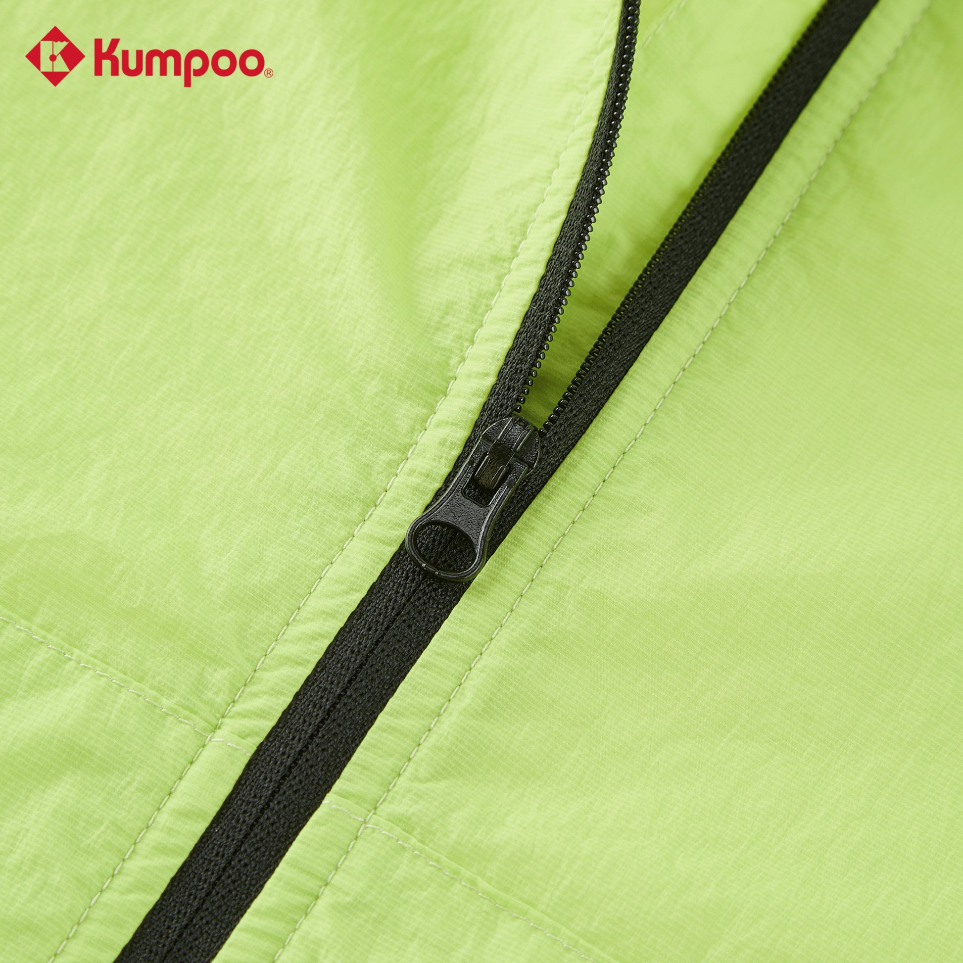 Kumpoo K261M-5655 men's long sleeve sports jacket in black, featuring a zip-up front and athletic fit for activewear.