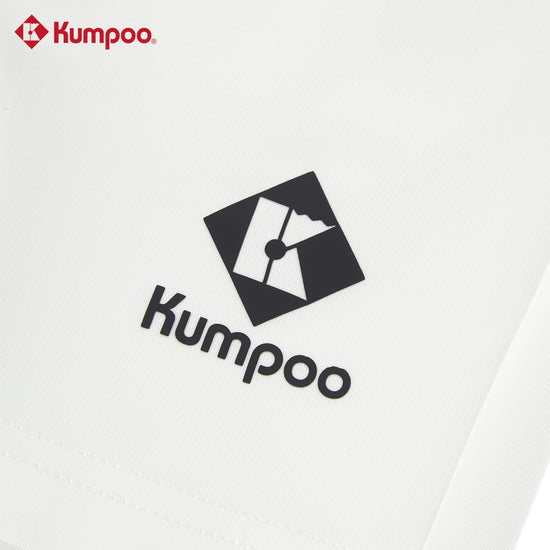 Kumpoo K261U-2059 men's performance sports shorts for badminton, pickleball, tennis, and casual wear, shown in black fabric.