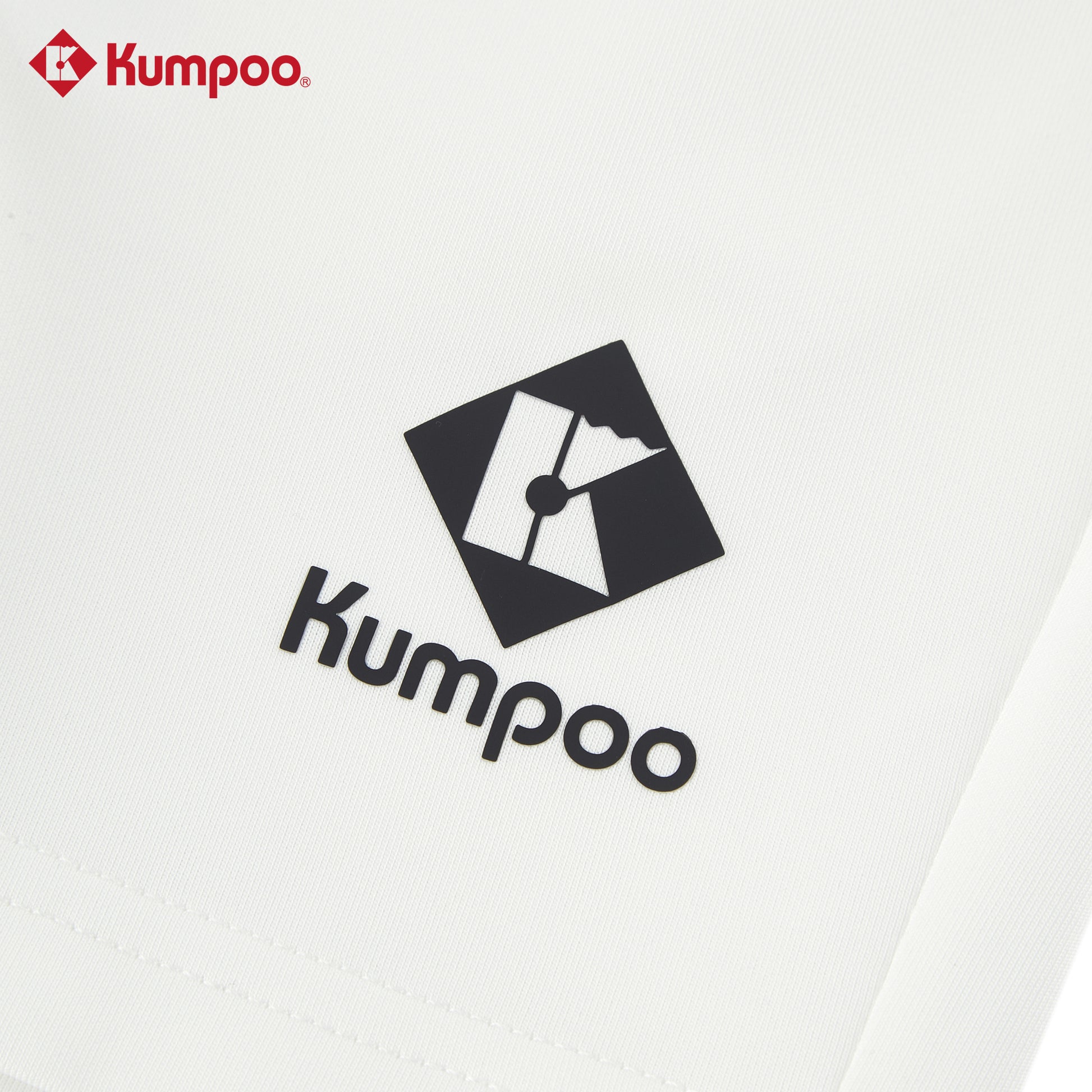 Kumpoo K261U-2059 men's performance sports shorts for badminton, pickleball, tennis, and casual wear, shown in black fabric.