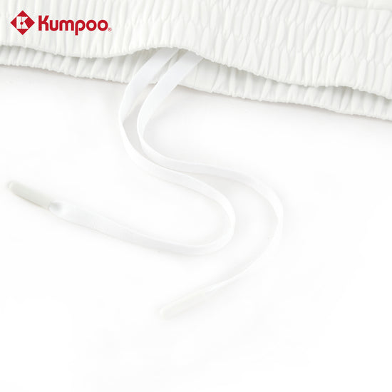 Kumpoo K261U-2059 men's performance sports shorts for badminton, pickleball, tennis, and casual wear, shown on a model.