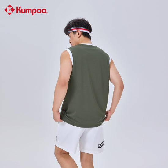 Kumpoo K261U-2059 men's performance sports shorts for badminton, pickleball, tennis, and casual wear, shown on a mannequin.