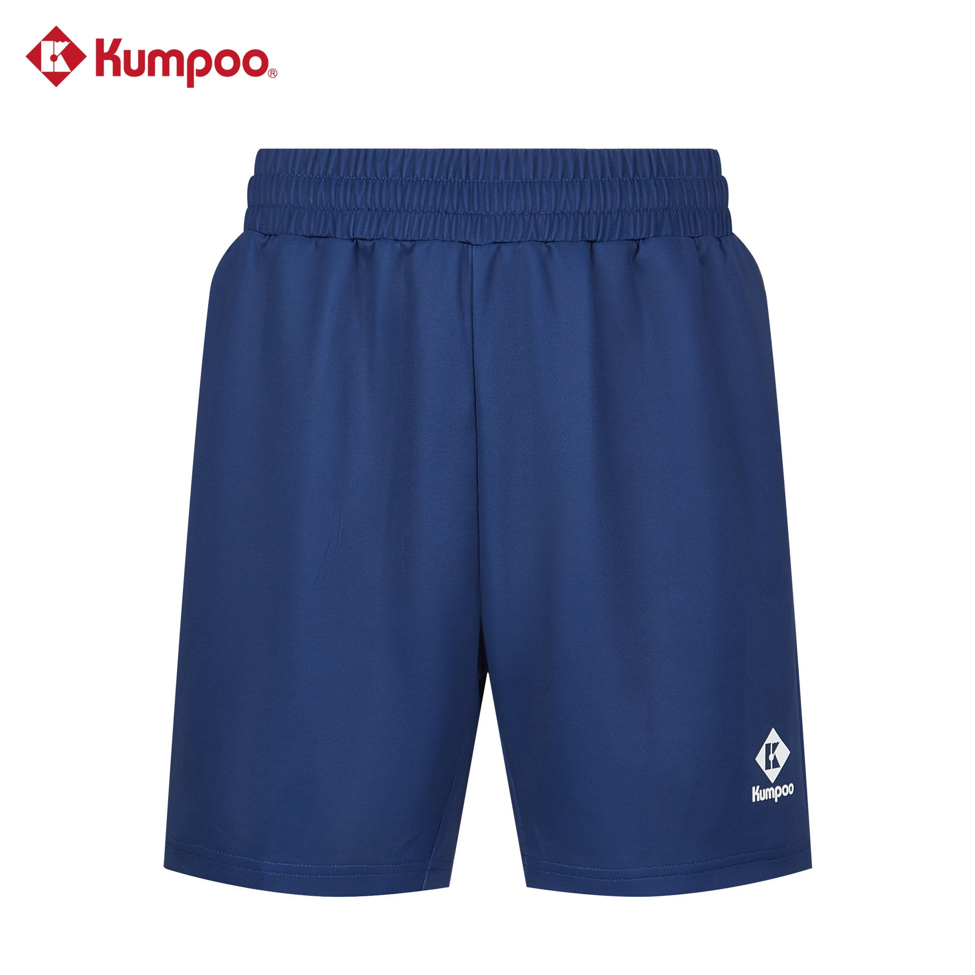 Kumpoo K261U-2059 men's performance sports shorts for badminton, pickleball, tennis, and casual wear, shown in black.