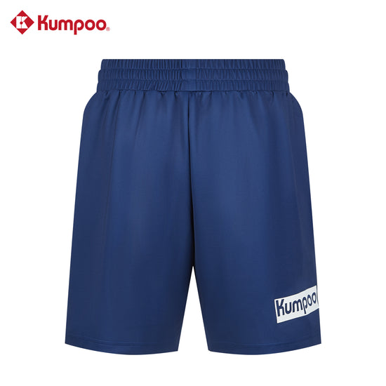 Kumpoo K261U-2059 men's performance sports shorts for badminton, pickleball, tennis, and casual wear, shown in black fabric.
