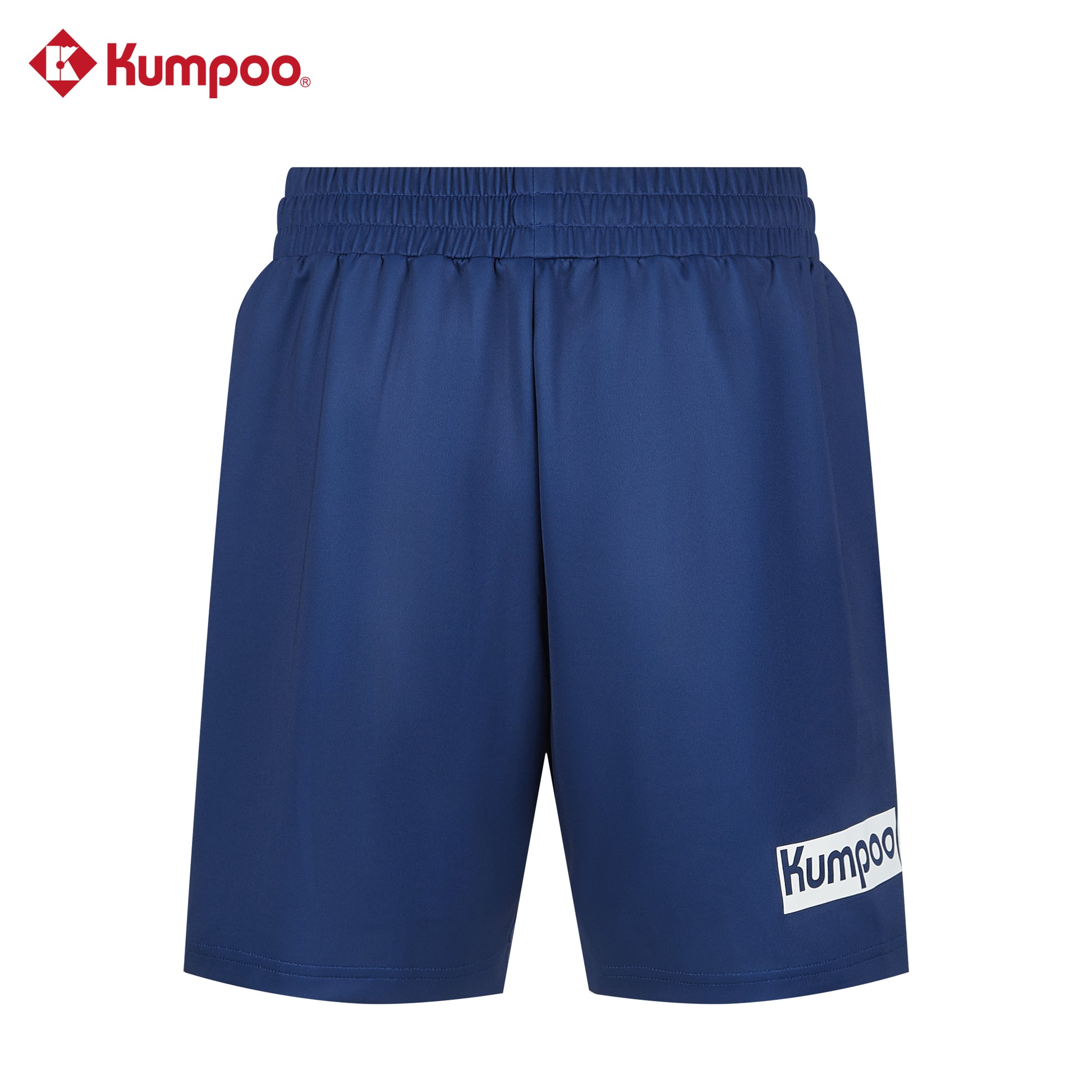 Kumpoo K261U-2059 men's performance sports shorts for badminton, pickleball, tennis, and casual wear, shown in black fabric.