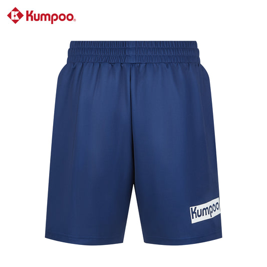 Kumpoo K261U-2059 men's performance sports shorts for badminton, pickleball, tennis, and casual wear, shown in black fabric.