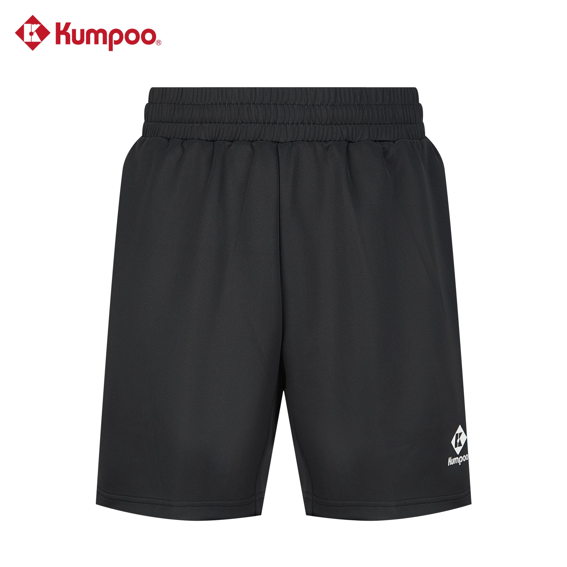 Kumpoo K261U-2059 men's performance sports shorts for badminton, pickleball, tennis, and casual wear, shown on a model.