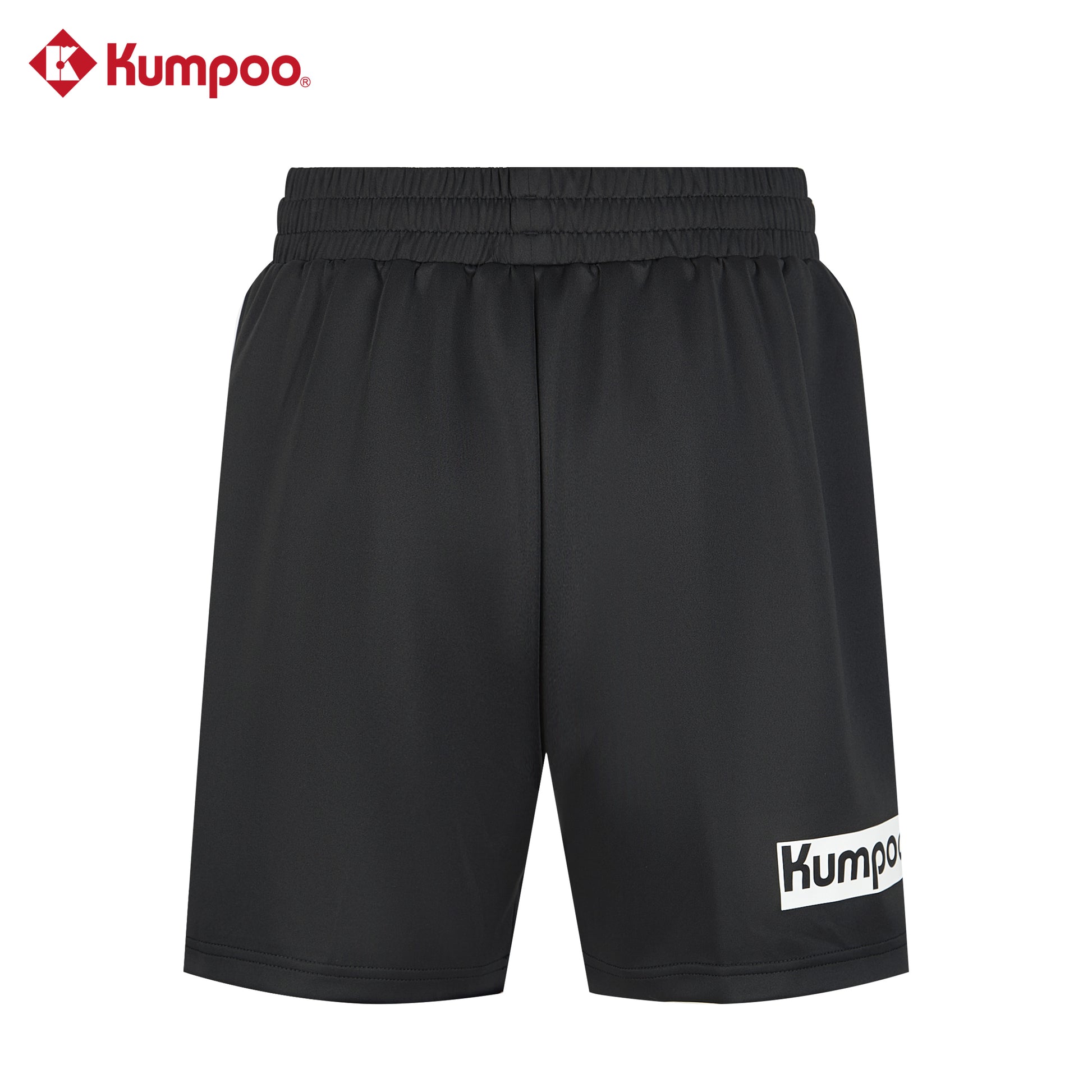 Kumpoo K261U-2059 men's performance sports shorts for badminton, pickleball, tennis, and casual wear, shown on a model.