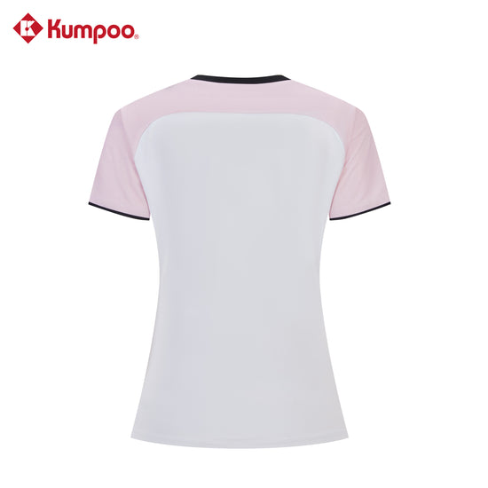 Kumpoo women's quick-dry sports T-shirt designed for badminton and training, featuring a lightweight, breathable fabric.