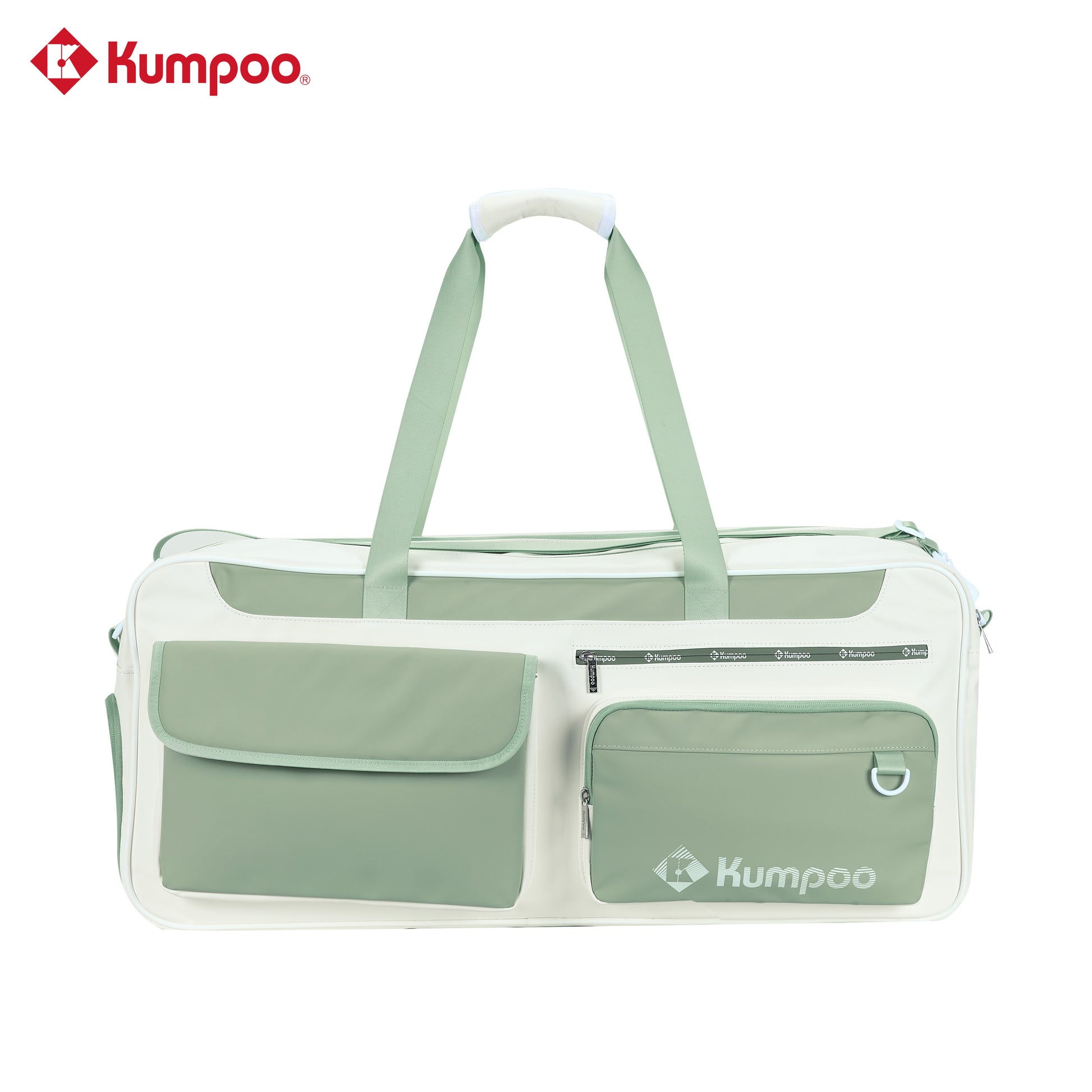 Kumpoo KB-663 badminton duffel bag with compartments for rackets, shoes, and sports gear, made of durable material.