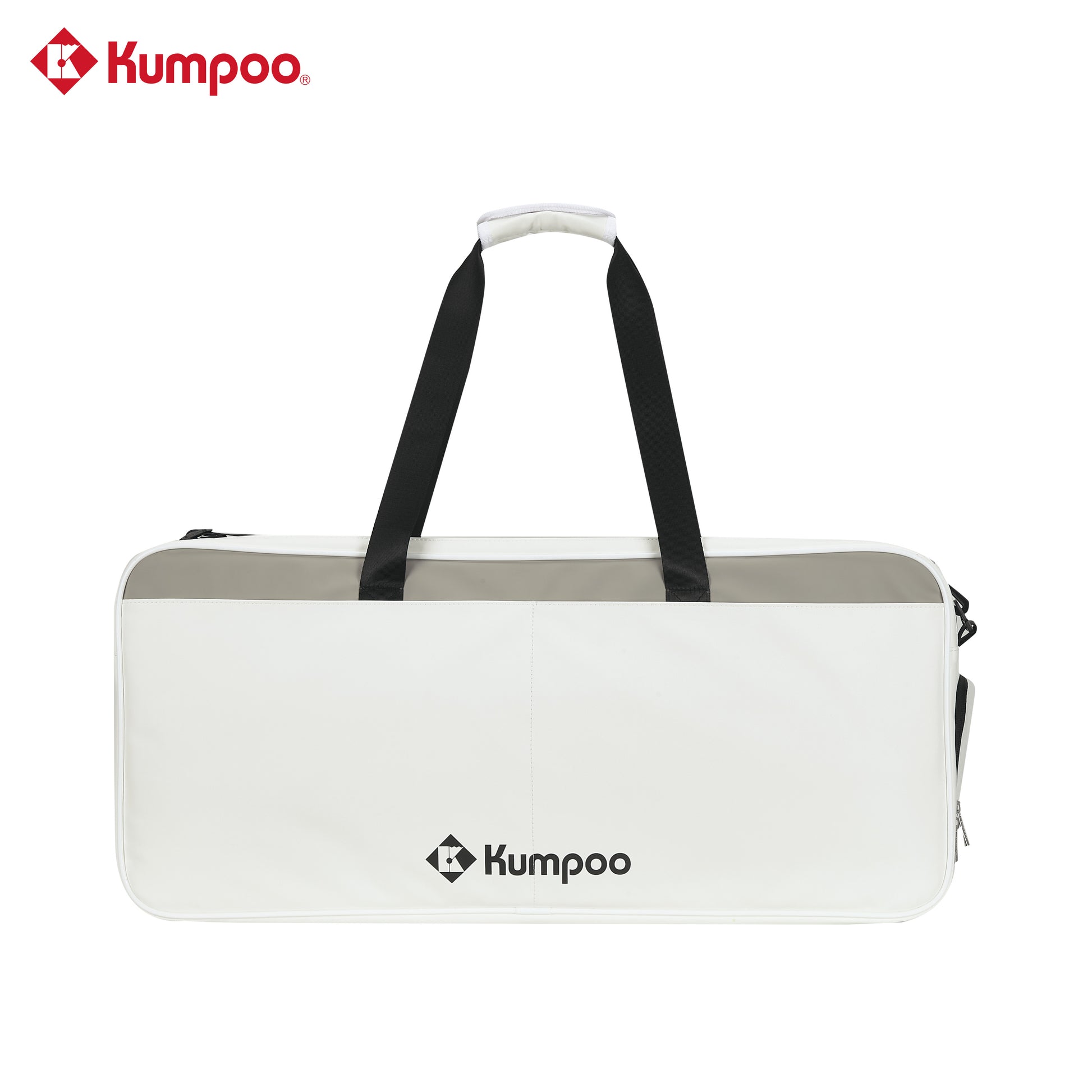 Kumpoo KB-663 badminton duffel bag with compartments for rackets, shoes, and sports gear, black and durable fabric.