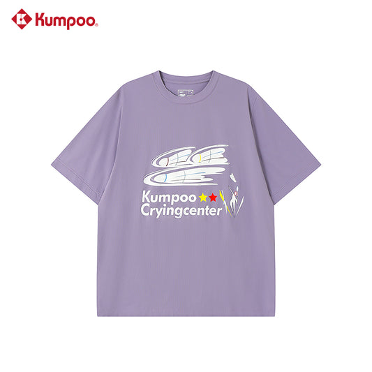 KUMPOO Canada ACT251609 men's lavender badminton performance shirt, front view