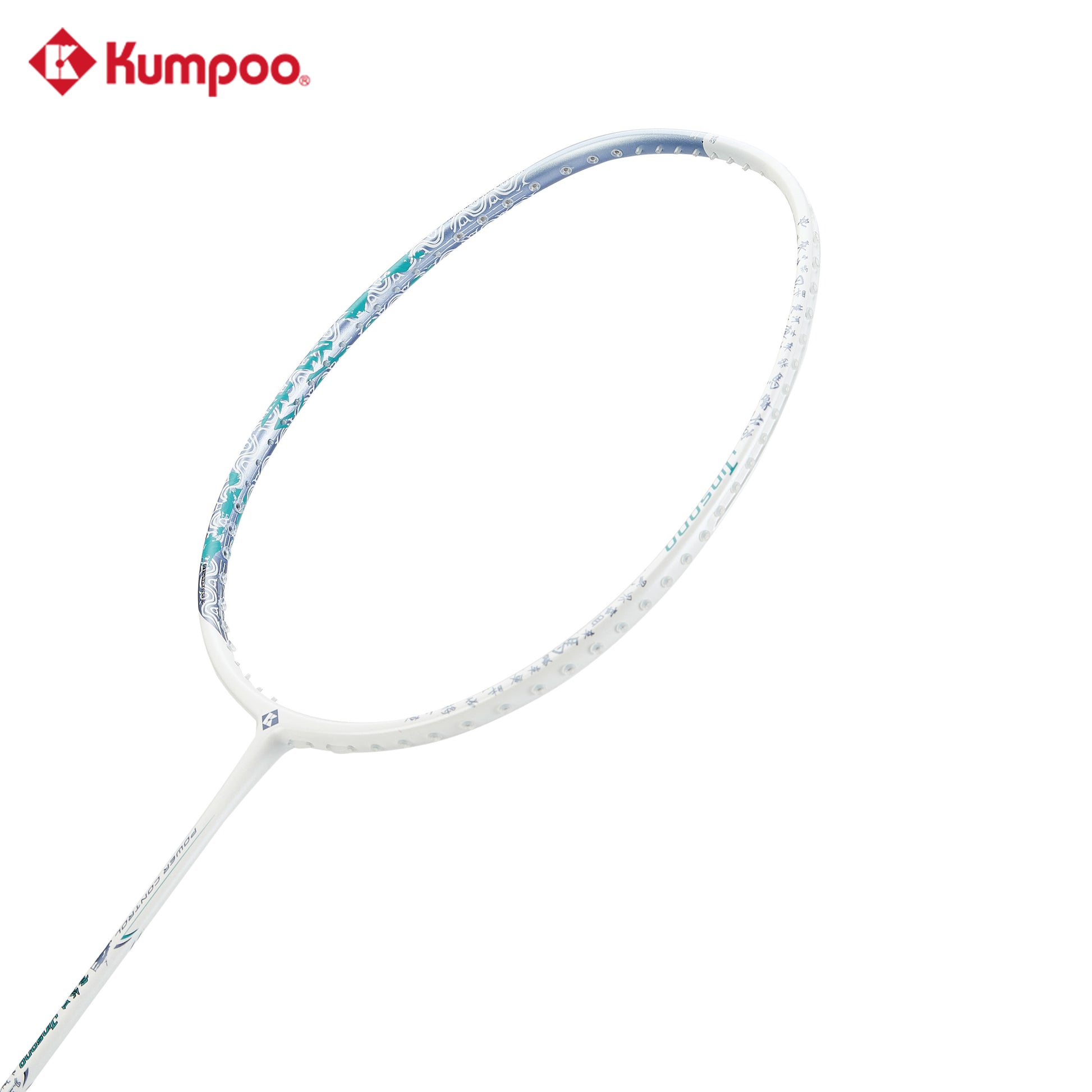 Kumpoo PINES II badminton racket, pre-strung with a lightweight frame and ergonomic grip, designed for competitive play.